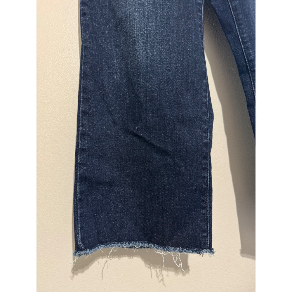 Judy Blue Los Angeles Dark Wash Wide Leg Raw Hem Jeans Crop Size 11/30 - Picture 2 of 10